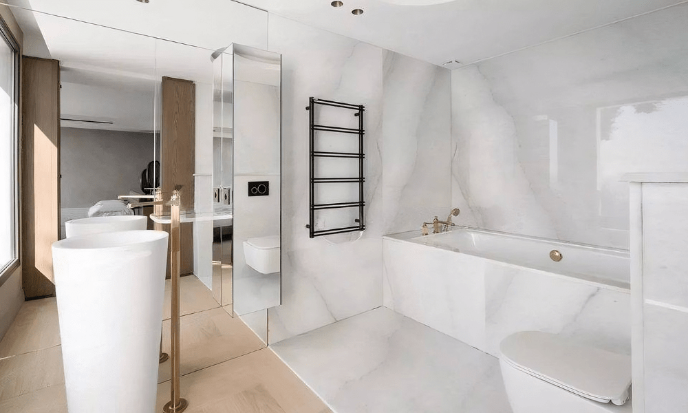 Villa Hotel Bassa Californie in Cannes, French Riviera, France – spa wellness area with heated indoor pool and loungers